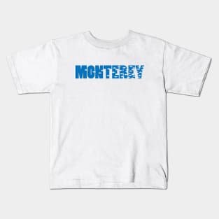 Monterey California with fish Kids T-Shirt